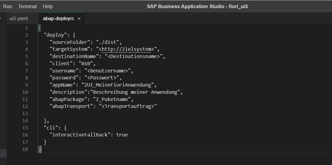 SAP BAS: .abap-deployrc